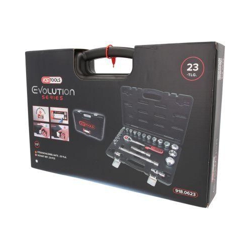 1/2 Zoll CHROMEplus Steckschl&uuml;ssel-Satz, 23-tlg KS TOOLS 918.0623