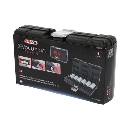 1/2 Zoll Spezial-Alu-Felgen Kraft-Stecknuss-Satz, 6-tlg KS TOOLS 515.0850