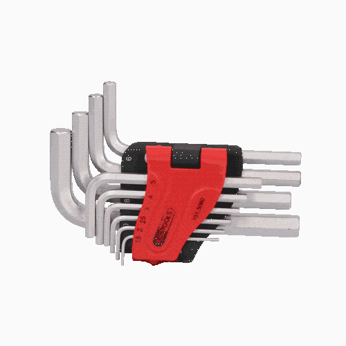 Innensechskant-Winkelstiftschl&uuml;ssel-Satz im Klapphalter,10-tlg1,5-10mm KS TOOLS