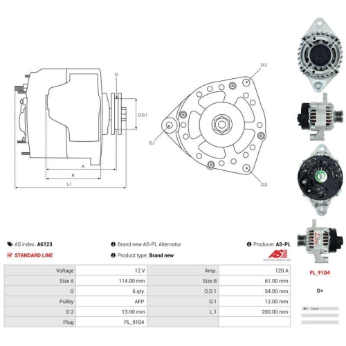 AS-PL Generator AS A6123