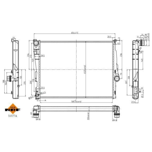 NRF Kühler, Motorkühlung 51577A