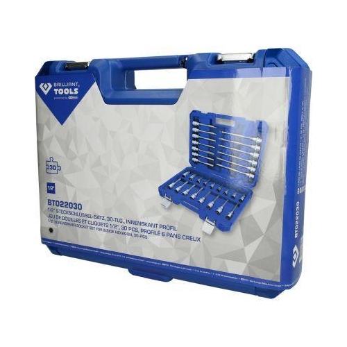 1/2 Zoll Bit-Stecknuss-Satz 30-tlg Innensechskant-Profil BRILLIANT TOOLS