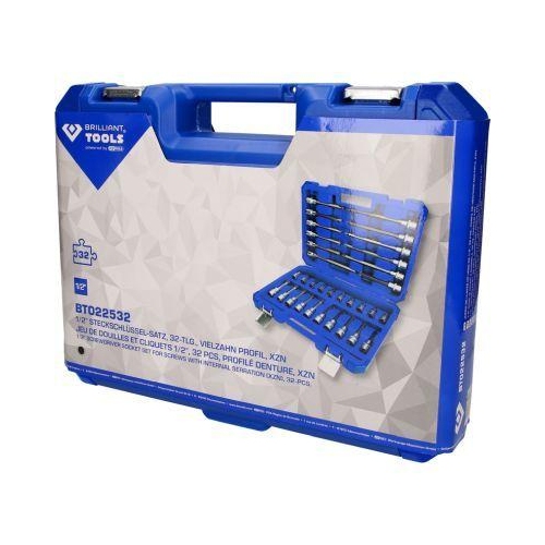 1/2 Zoll Bit-Stecknuss-Satz, 32-tlg, Torx-Profil BRILLIANT TOOLS BT022532