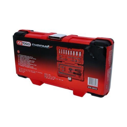 1/4 Zoll CHROMEplus Steckschl&uuml;ssel-Satz, 54-tlg KS TOOLS 958.0654