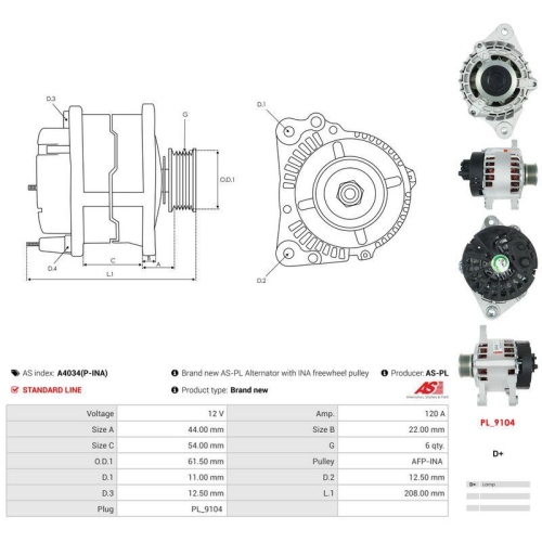 AS-PL Generator AS A4034(P-INA)