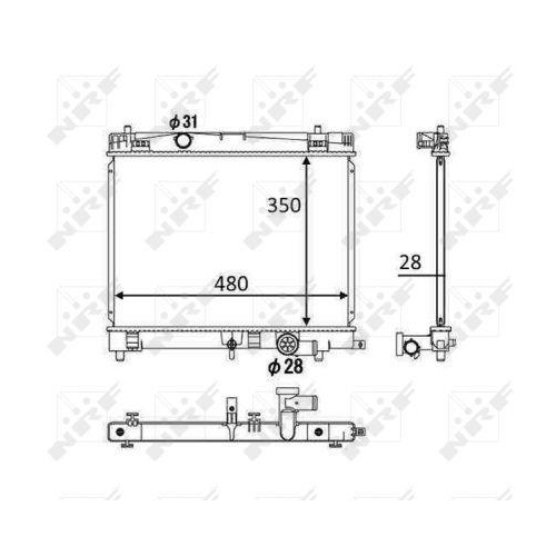 NRF Kühler, Motorkühlung 58501