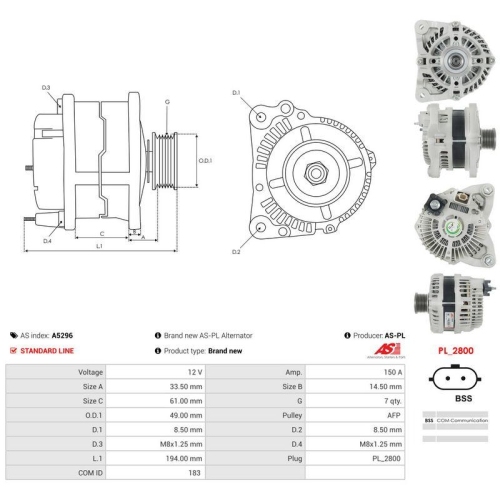 AS-PL Generator AS A5296