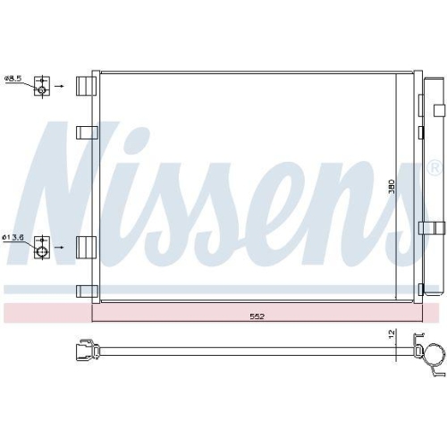 NISSENS Kondensator, Klimaanlage 940426