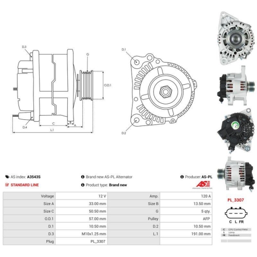 AS-PL Generator AS A3543S