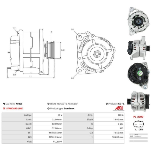 AS-PL Generator AS A0065