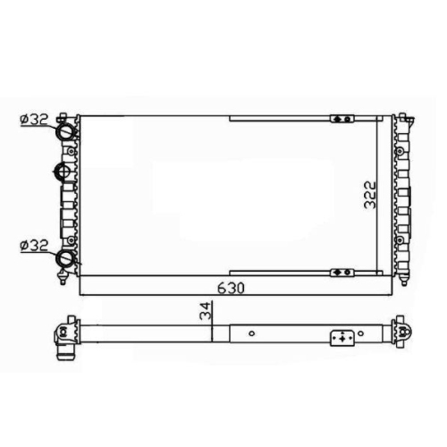 NRF Kühler, Motorkühlung 58135