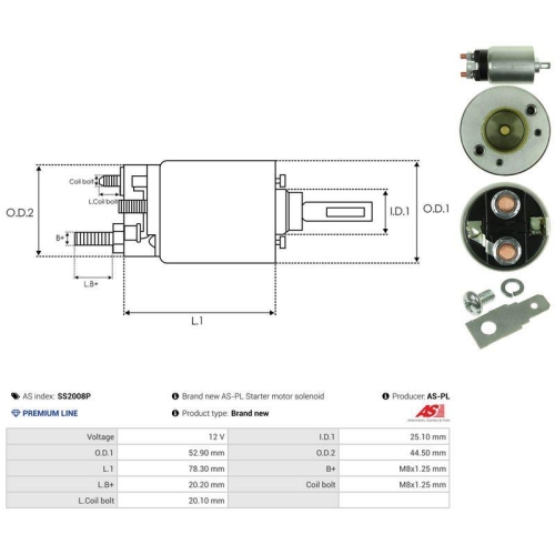 AS-PL Magnetschalter, Starter AS SS2008P