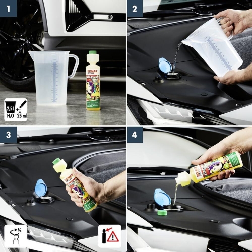 SONAX 250ml KLARSICHT 1:100 KONZENTRAT LEMON ROCKS SCHEIBENREINIGER WISCHWASSER