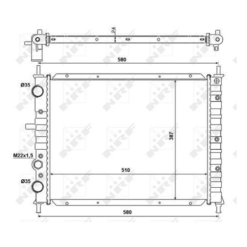 NRF K&uuml;hler, Motork&uuml;hlung EASY FIT 58013