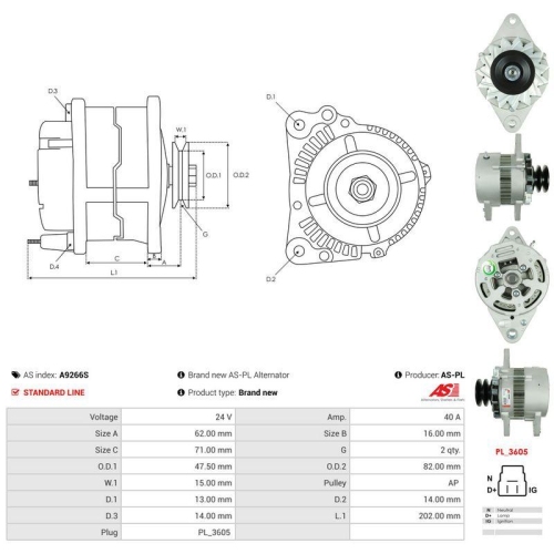 AS-PL Generator AS A9266S