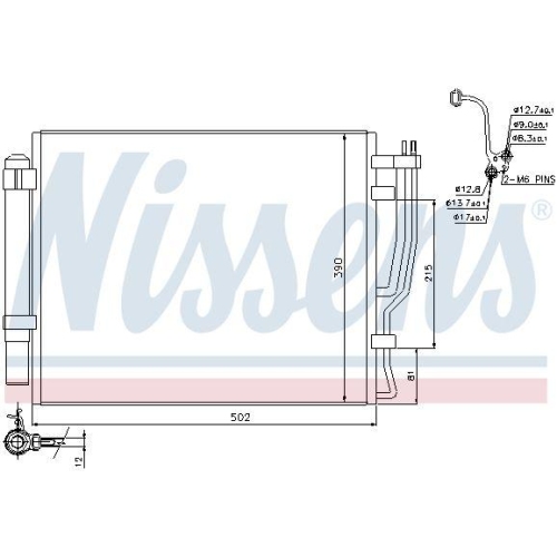 NISSENS Kondensator, Klimaanlage 940427