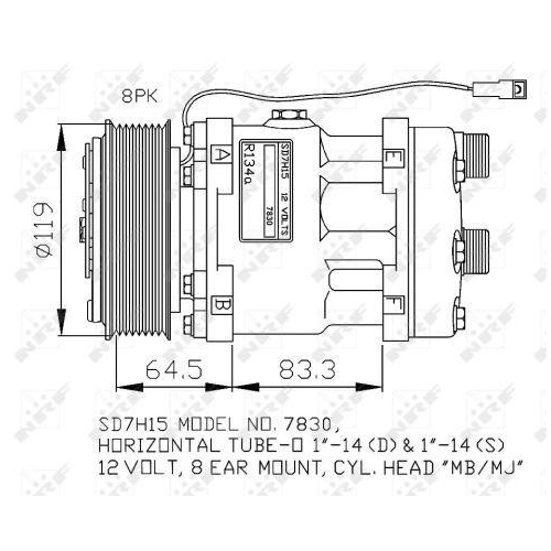 NRF Kompressor, Klimaanlage GENUINE 32805G