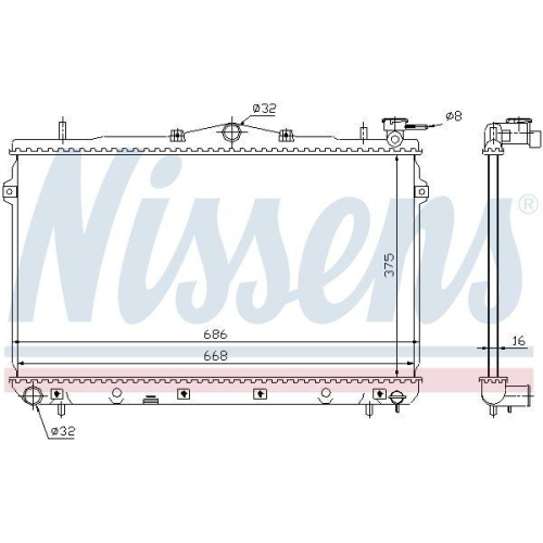 NISSENS K&uuml;hler, Motork&uuml;hlung 62298