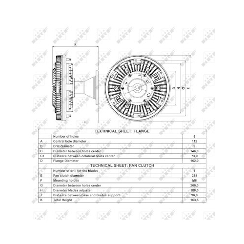 NRF Kupplung, K&uuml;hlerl&uuml;fter 49028