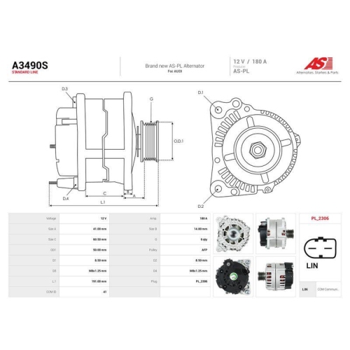 AS-PL Generator AS A3490S