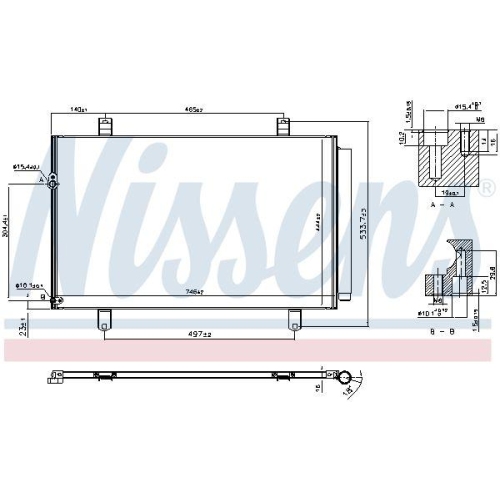 NISSENS Kondensator, Klimaanlage 940649