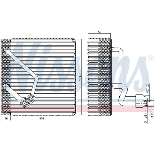 NISSENS Verdampfer, Klimaanlage 92342