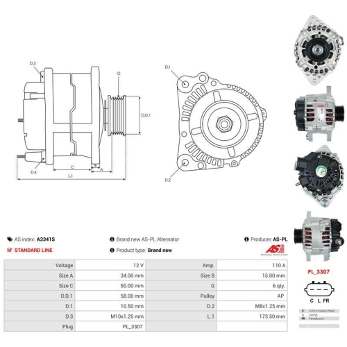 AS-PL Generator AS A3341S