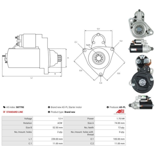 AS-PL Starter AS S0779S