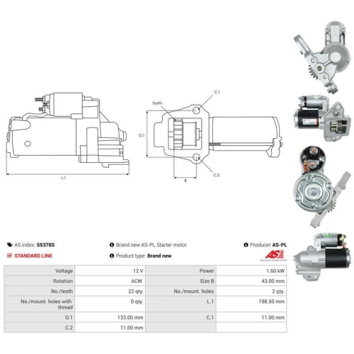 AS-PL Starter AS S5378S