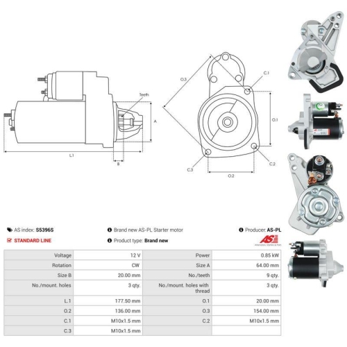 AS-PL Starter AS S5396S