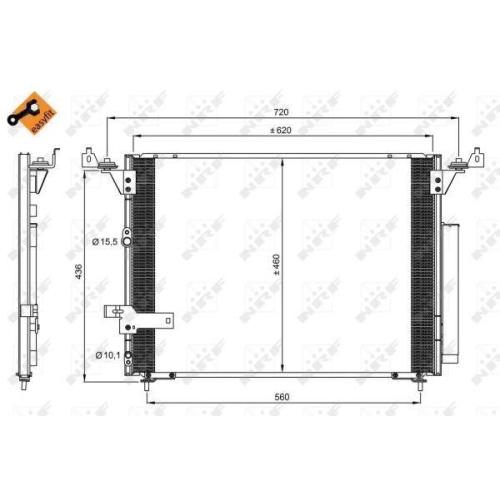NRF Kondensator, Klimaanlage EASY FIT 350076