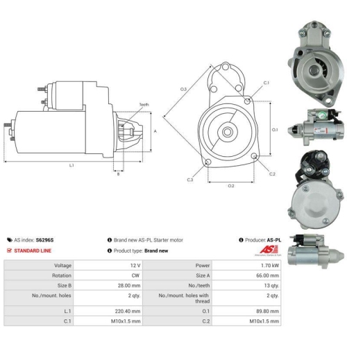AS-PL Starter AS S6296S