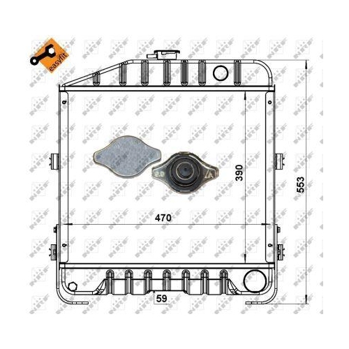 NRF K&uuml;hler, Motork&uuml;hlung EASY FIT 52172
