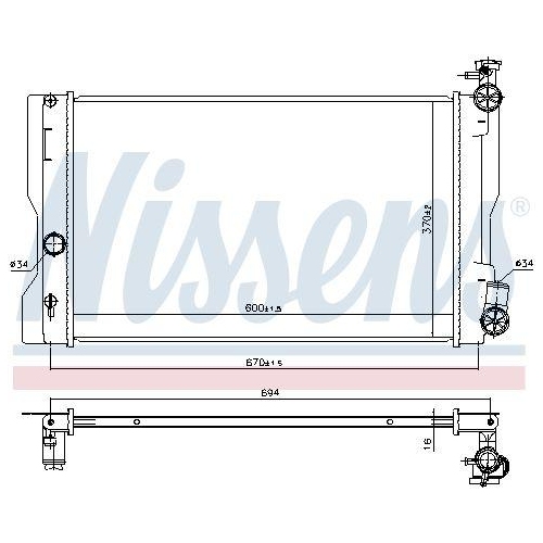 NISSENS Kühler, Motorkühlung 606663