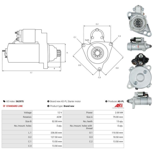 AS-PL Starter AS S6297S
