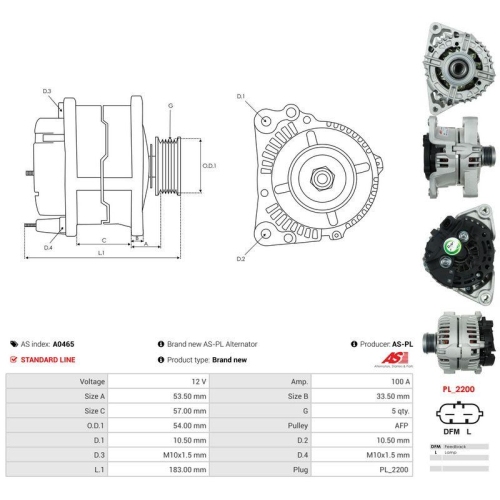 AS-PL Generator AS A0465