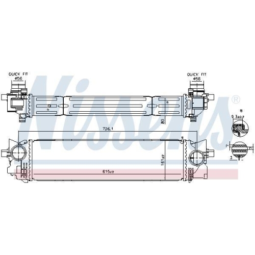 NISSENS Ladeluftk&uuml;hler ** FIRST FIT ** 961265