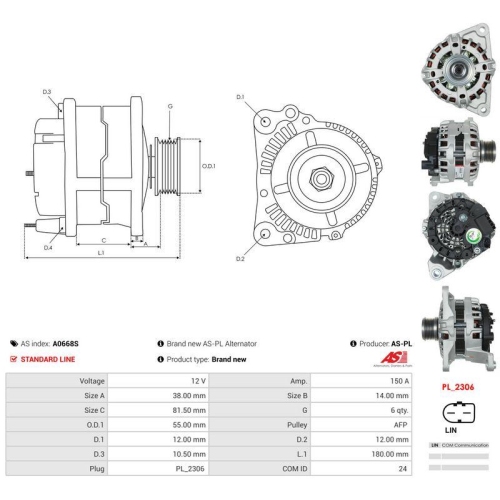 AS-PL Generator AS A0668S