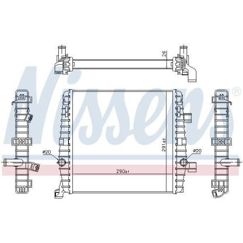 NISSENS Niedertemperaturk&uuml;hler, Ladeluftk&uuml;hler 65323