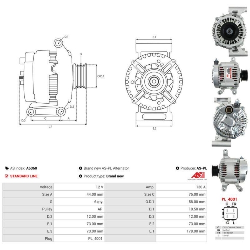 AS-PL Generator AS A6360