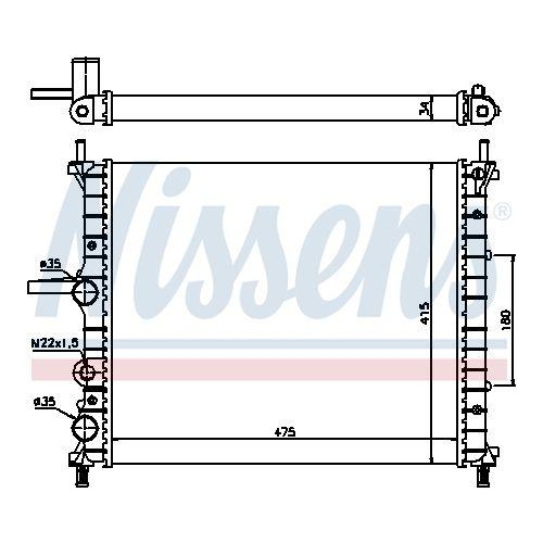 NISSENS K&uuml;hler, Motork&uuml;hlung 61786