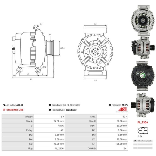 AS-PL Generator AS A0340