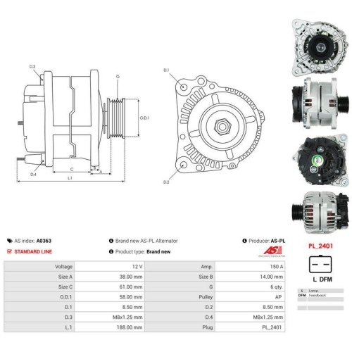 AS-PL Generator AS A0363