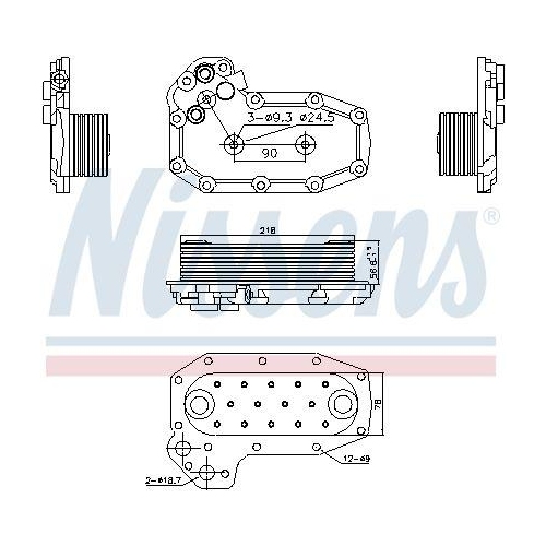 NISSENS Ölkühler, Motoröl ** FIRST FIT ** 91141