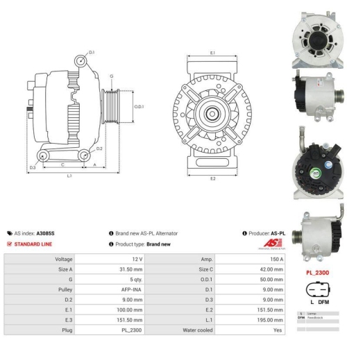 AS-PL Generator AS A3085S