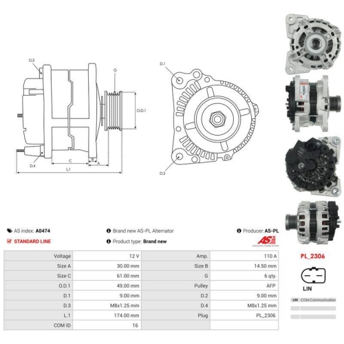 AS-PL Generator AS A0474