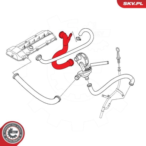 ESEN SKV Schlauch, Kurbelgehäuseentlüftung