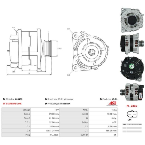 AS-PL Generator AS A0545S