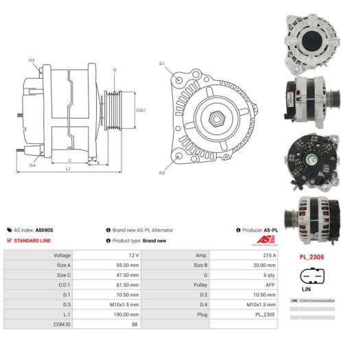 AS-PL Generator AS A0690S