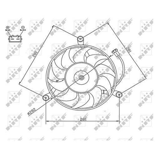 NRF Lüfter, Motorkühlung 47745